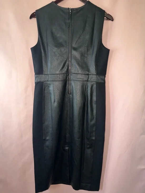 SPANX Faux Leather II Combo Sheath Midi Dress - Picture 7 of 11